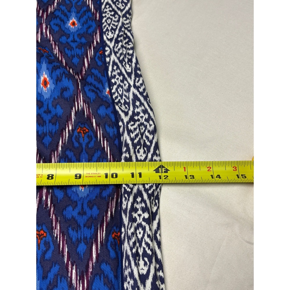 Anthropologie‎ Blue Ikat Print Wide Leg Pants Viscose Boho Trousers S W28 L28 - Picture 12 of 13